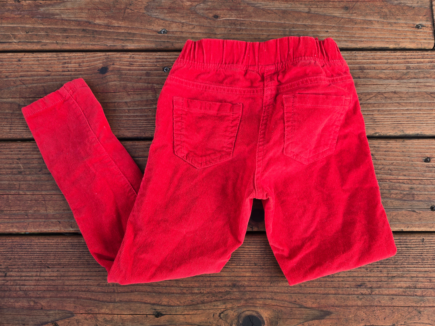 Mini Boden Girls Red Cord Pants-5