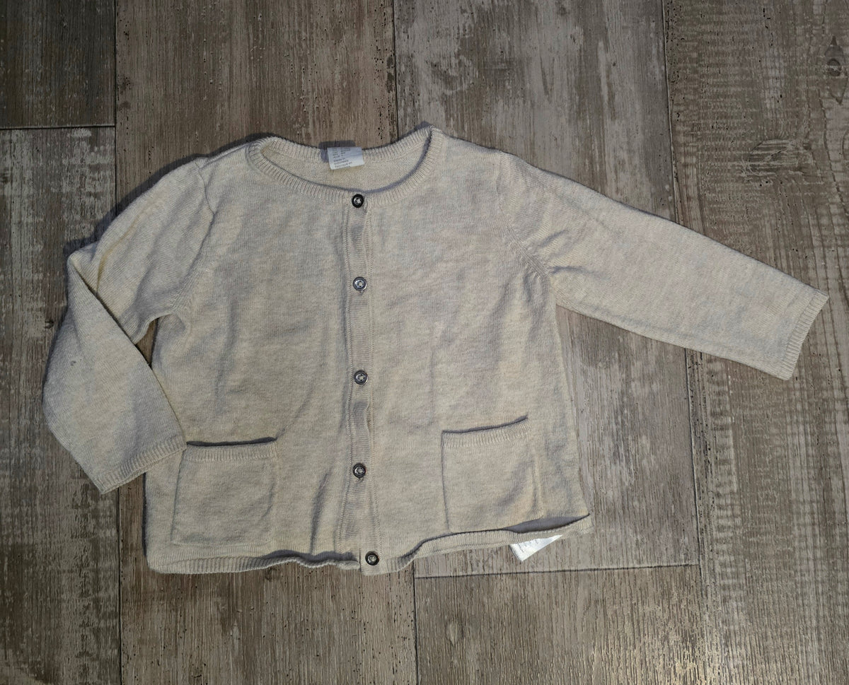 H&M Girls Knit Button-Front Cardigan - 9/12M