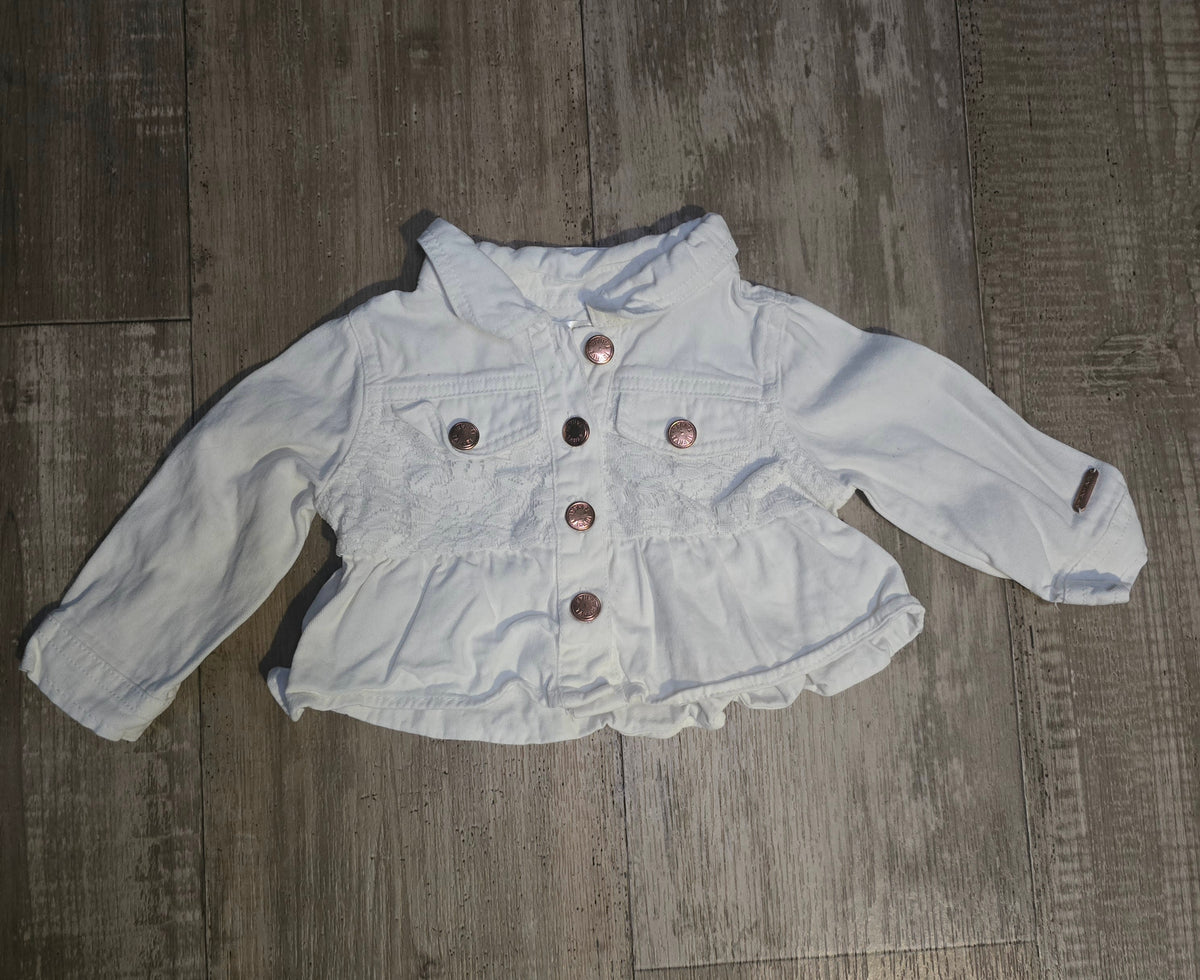 Tahari Girl White Denim Jacket - 12M