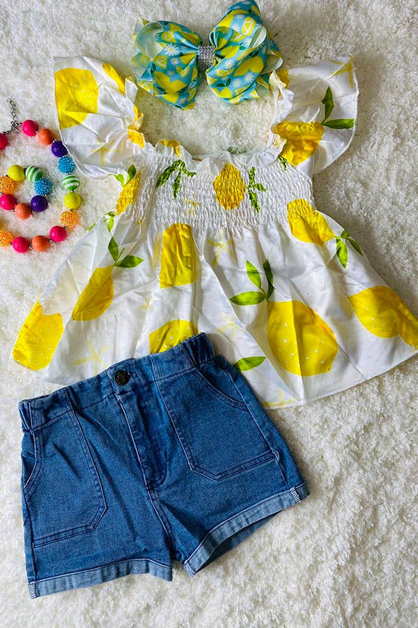 Lemon Denim Summer Set