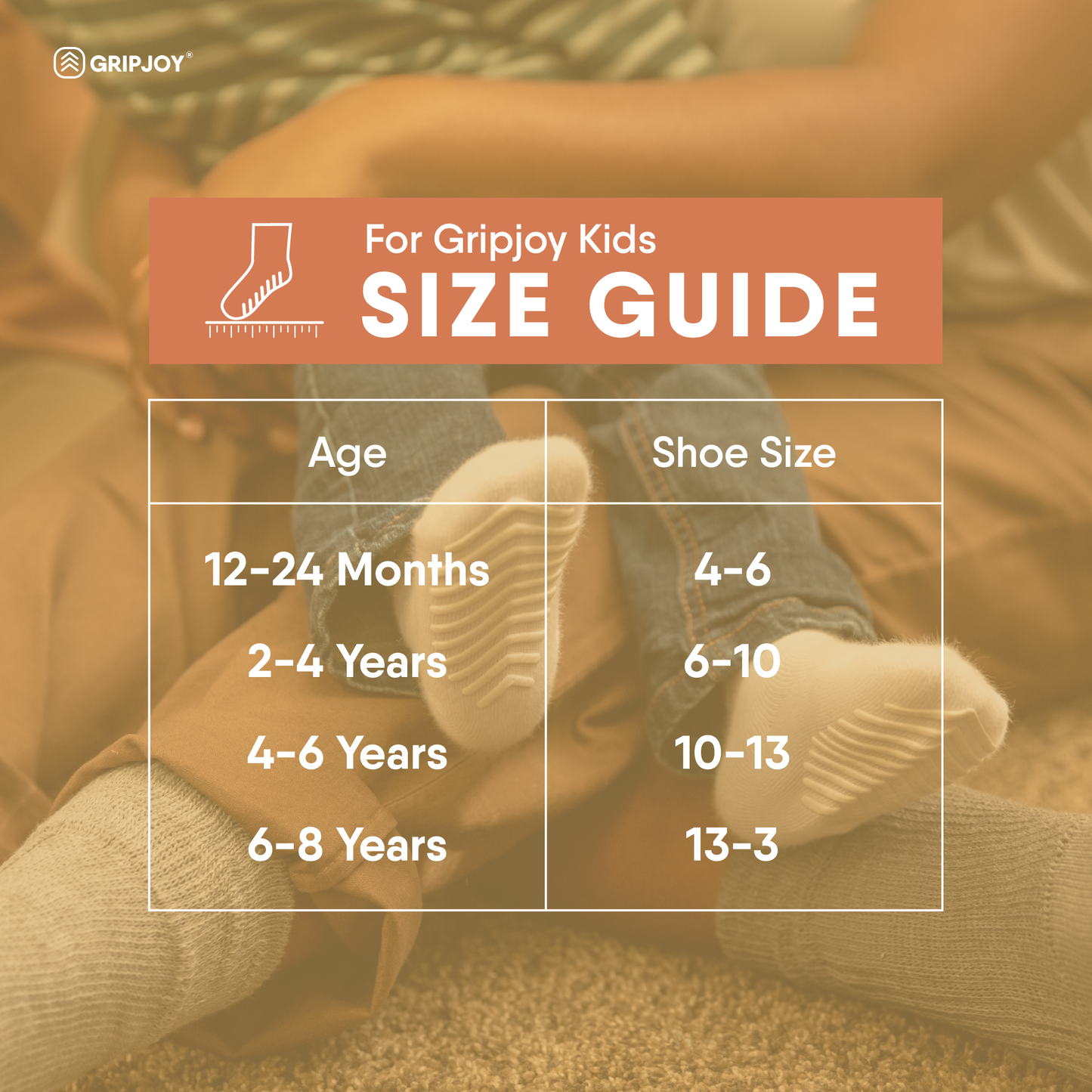 Blue/Black/Grey Grip Socks for Toddlers & Kids - 4 pairs