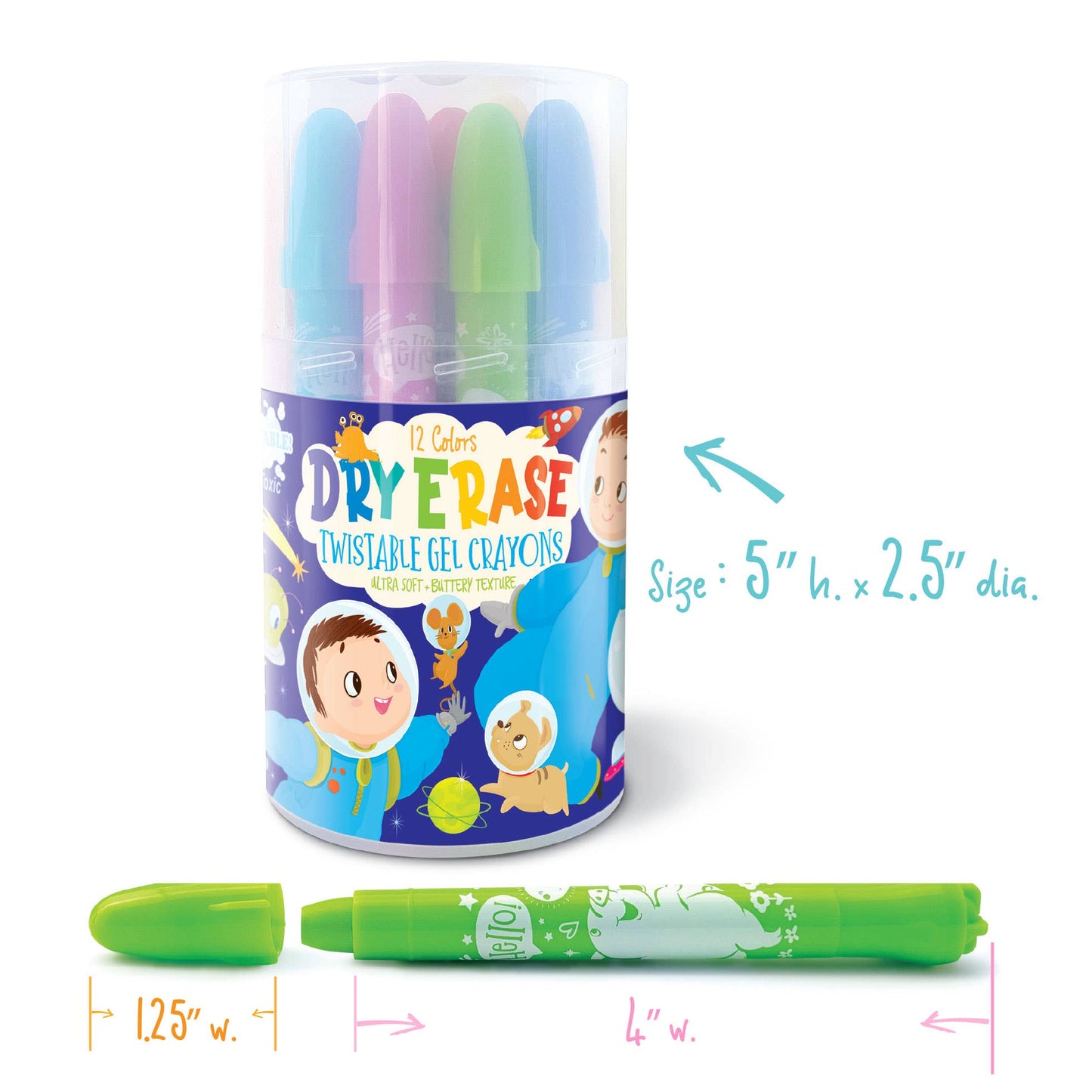 Dry Erase Gel Crayons - Dinosaur