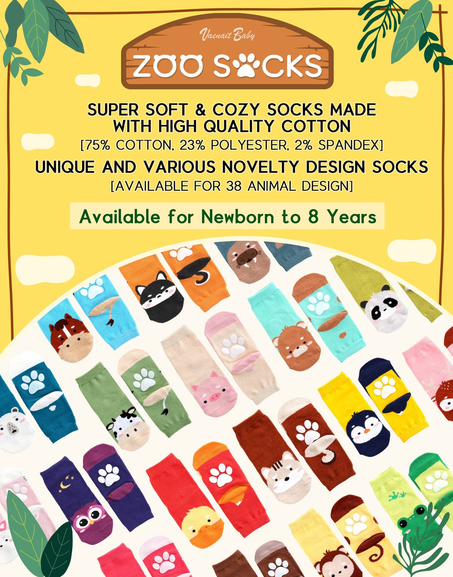 Chicky Zoo Baby Animal Socks