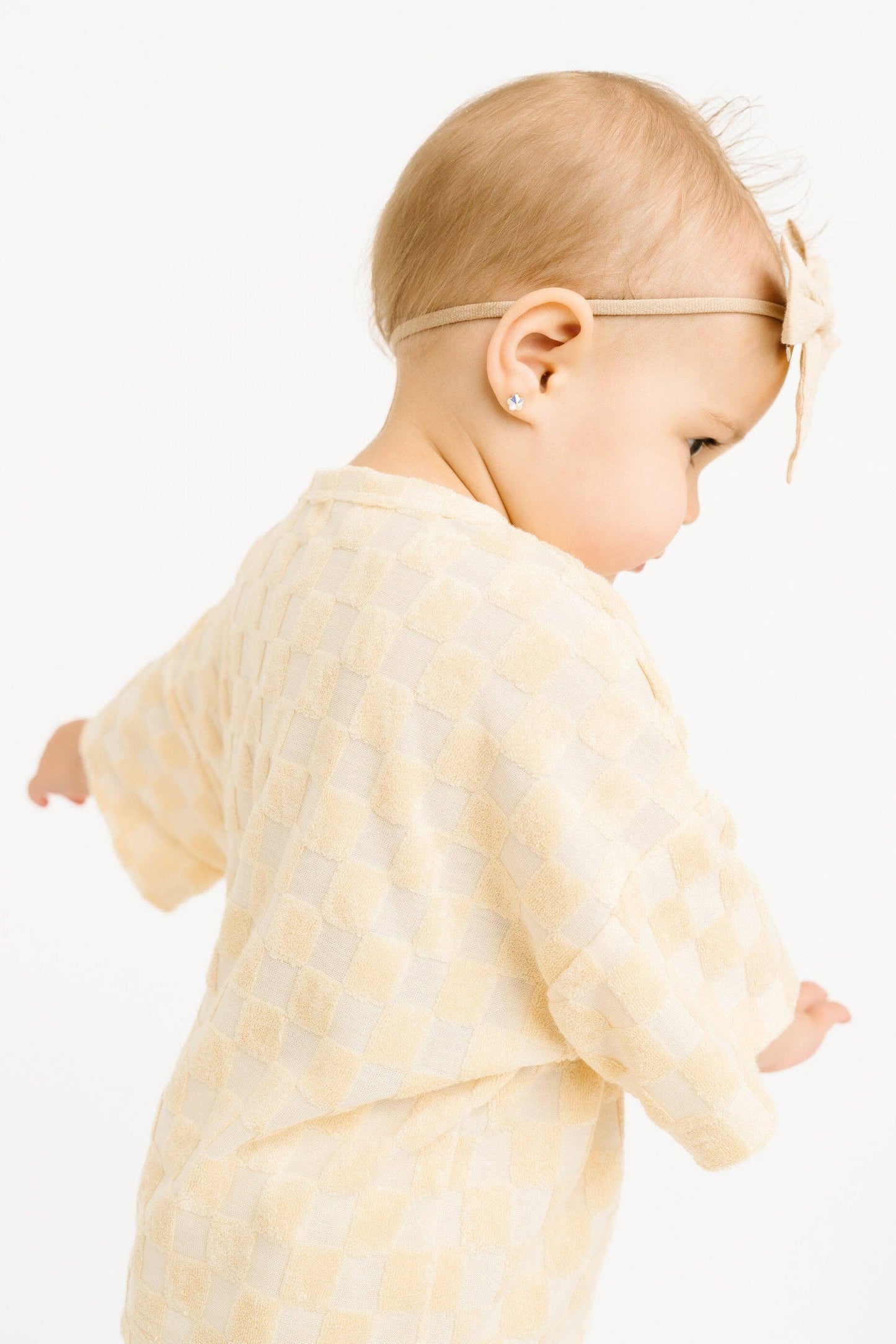 Sandy Checkered Terry Slouchy Set