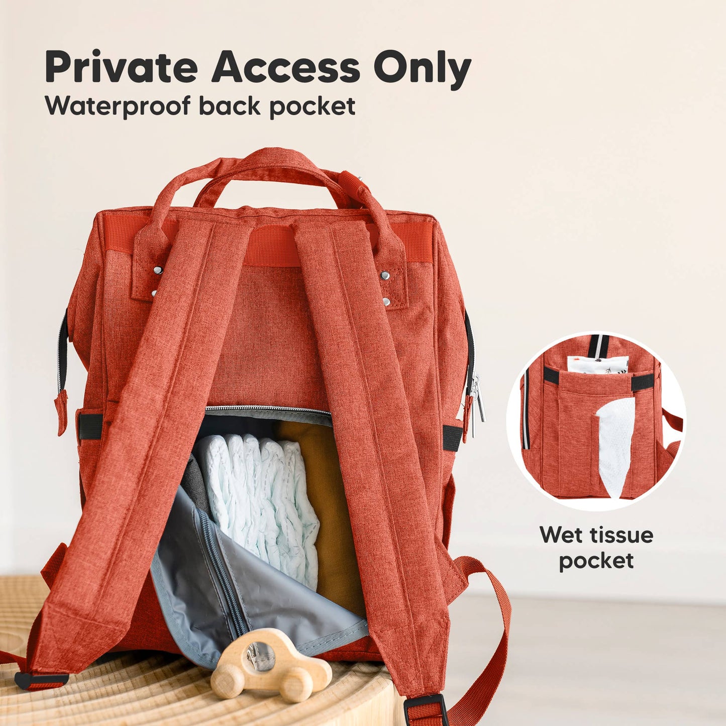 Original Diaper Bag Backpack - Rust