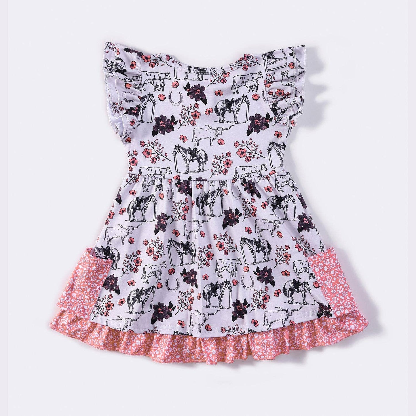 Coral Frontier Girls Dress