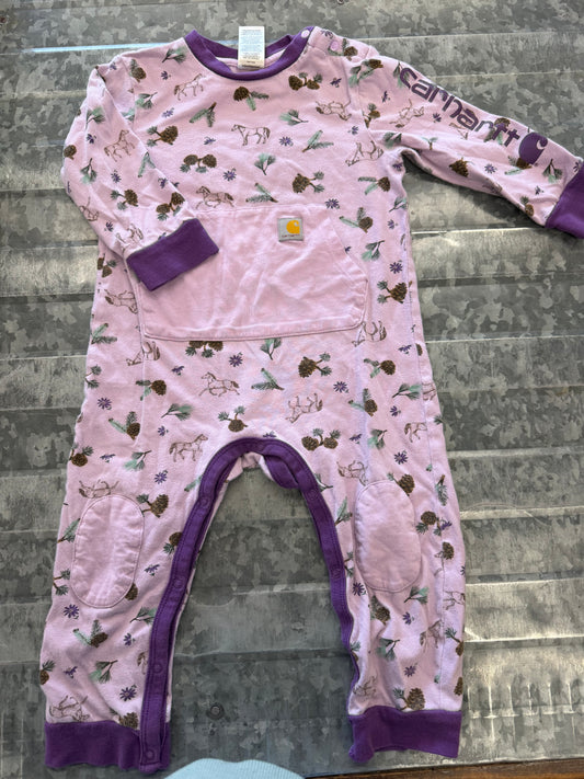 Carhartt Purple LS Bodysuit - 18M