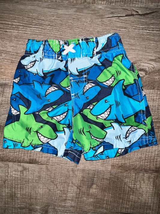 Shark Swim Trunks-12M