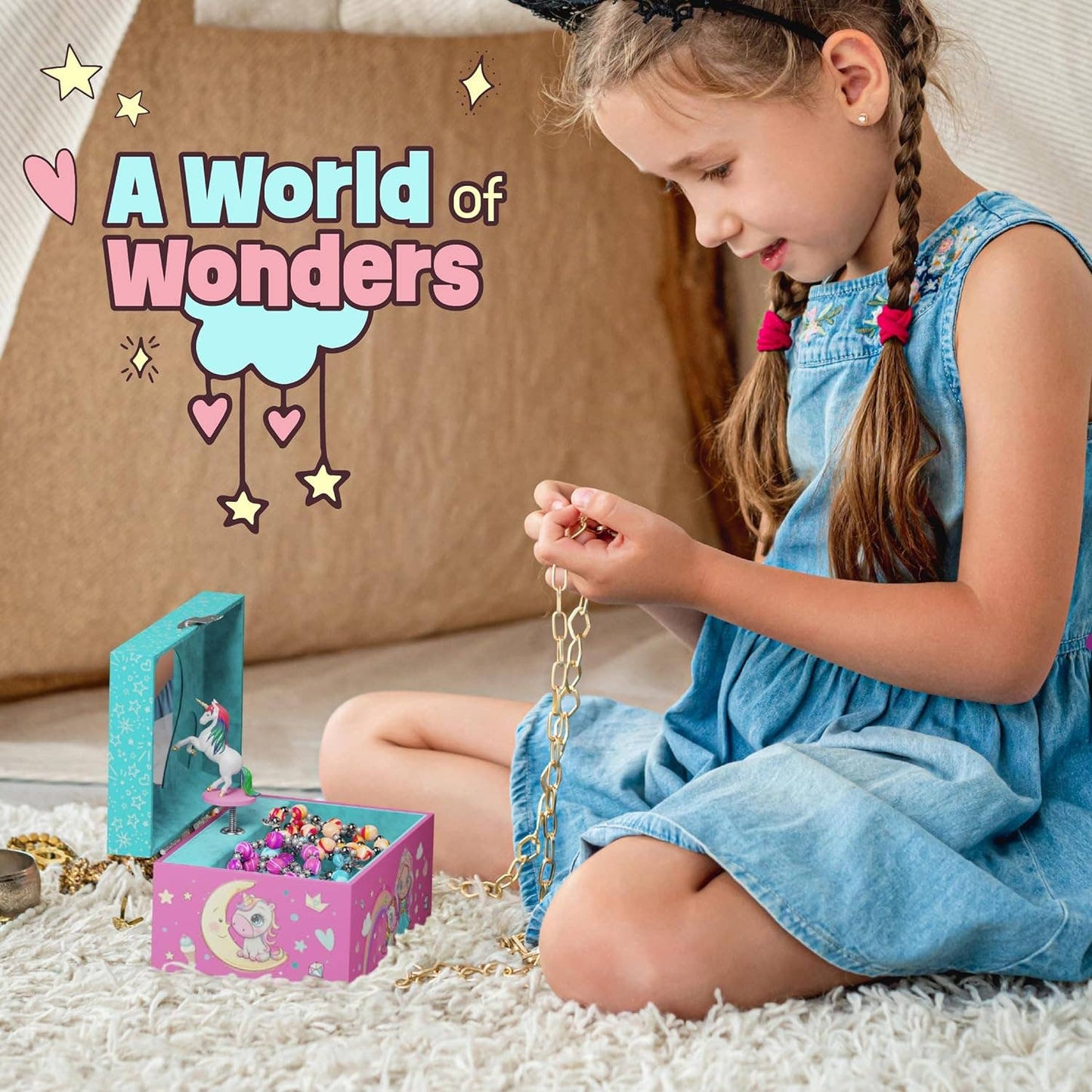 Unicorn Musical Jewelry Box for Kids