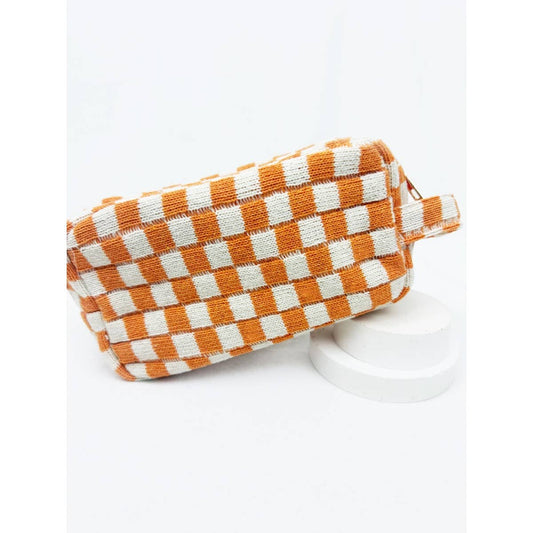 Checker Cosmetic Bag