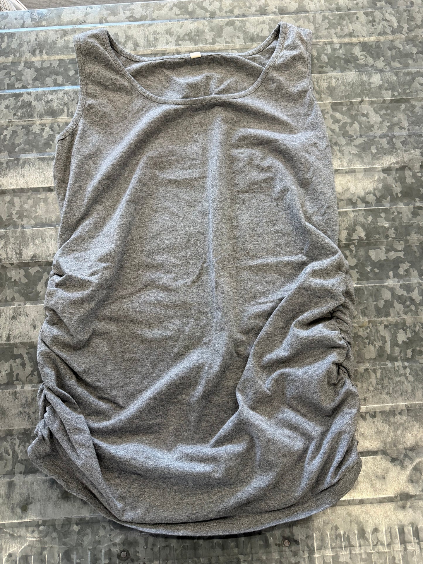 Grey Cotton Maternity Tank - M