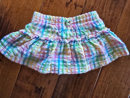 Okie Dokie Plaid Skirt-12M