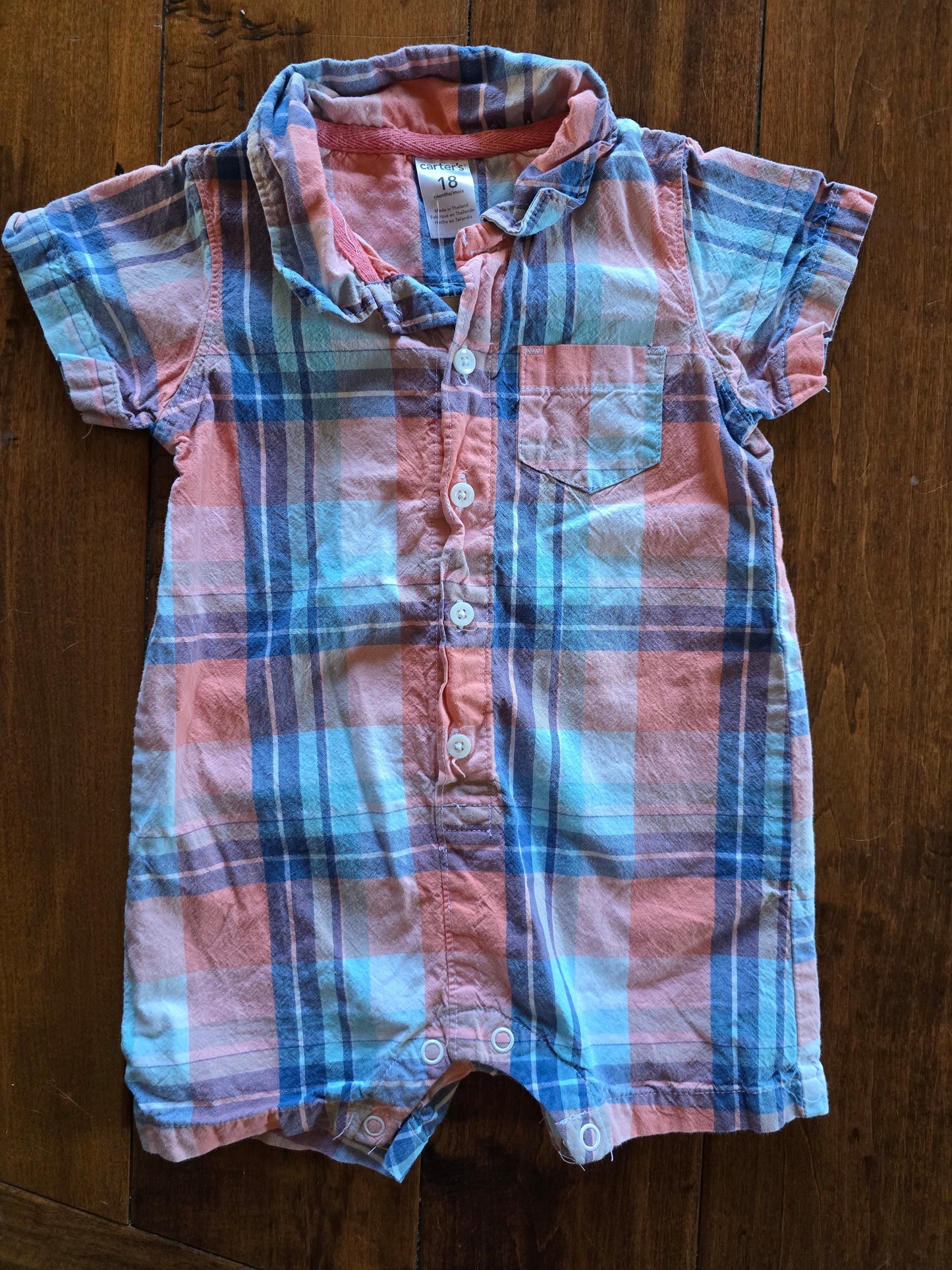 Carter's Plaid Romper-18M