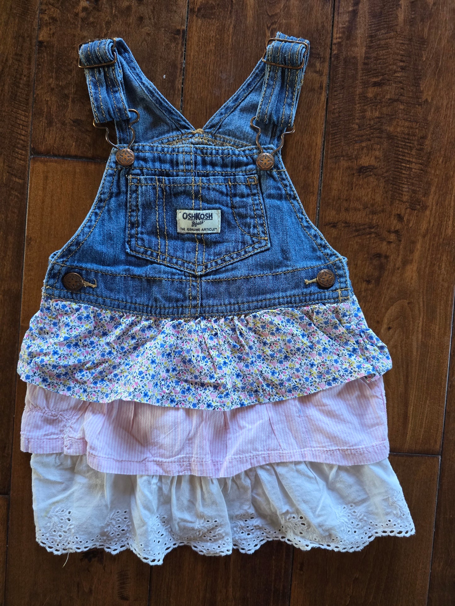 OshKosh Floral Overall Dress-24M