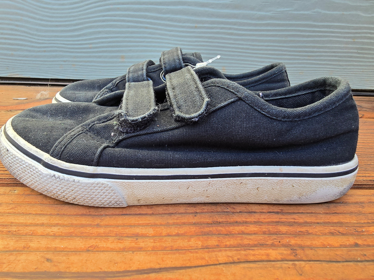 Simple Black Velcro Shoes-11C