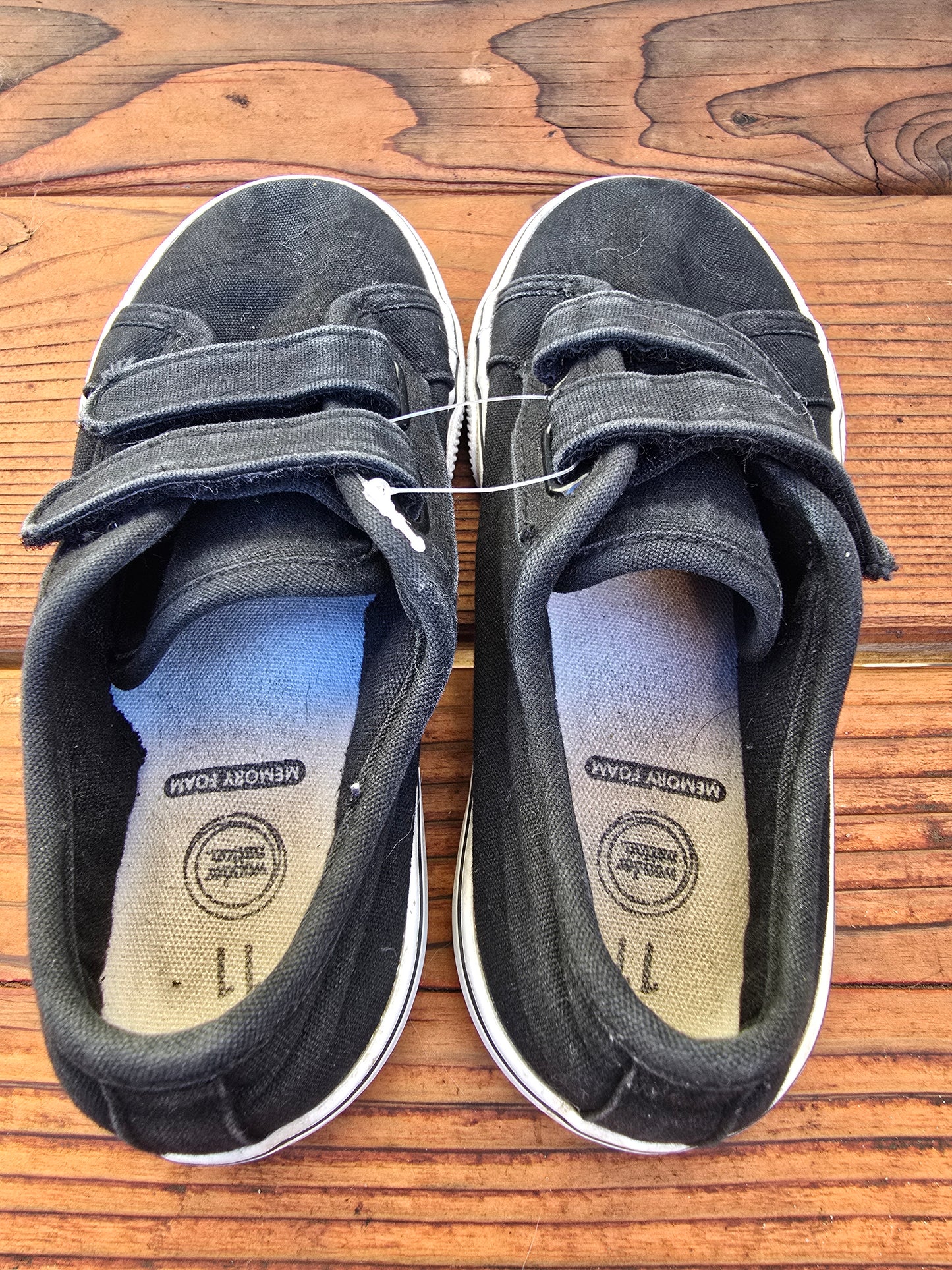 Simple Black Velcro Shoes-11C