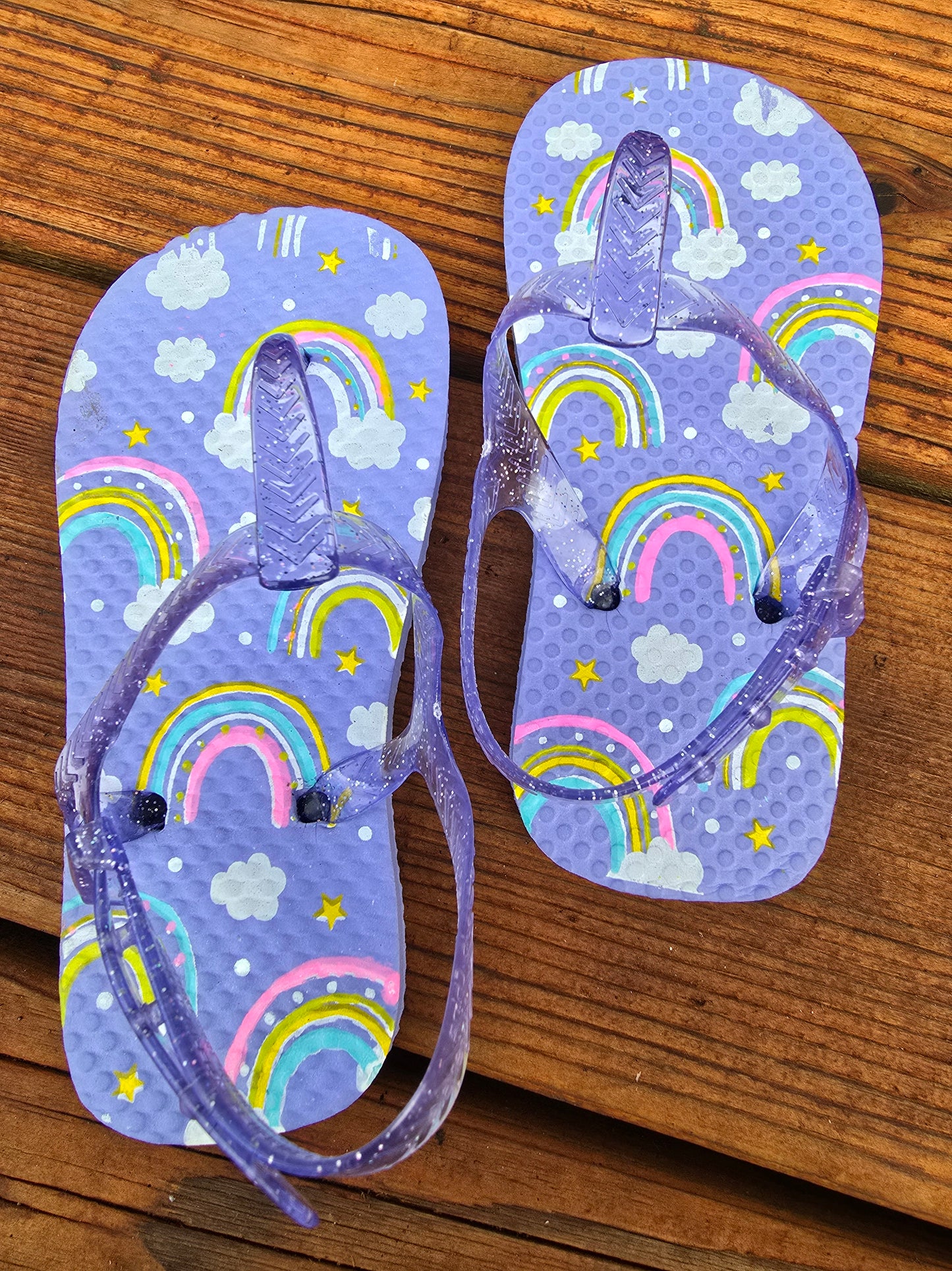 Rainbow Flip Flops-8C