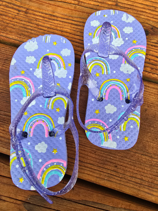 Rainbow Flip Flops-8C