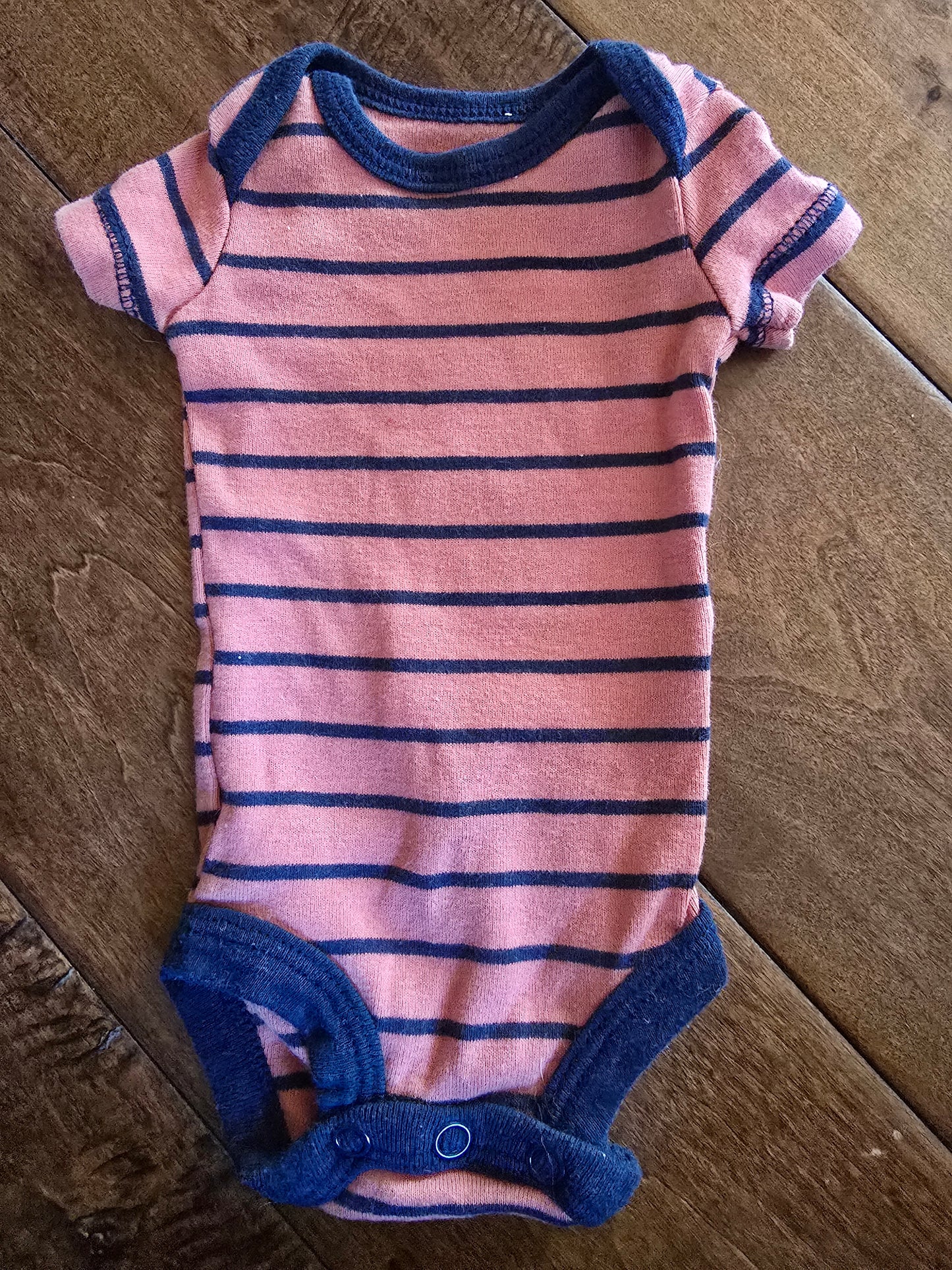 Carter's Coral Stripe Onesie-PRE