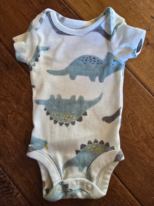 Carter's White Dino Onesie-PRE