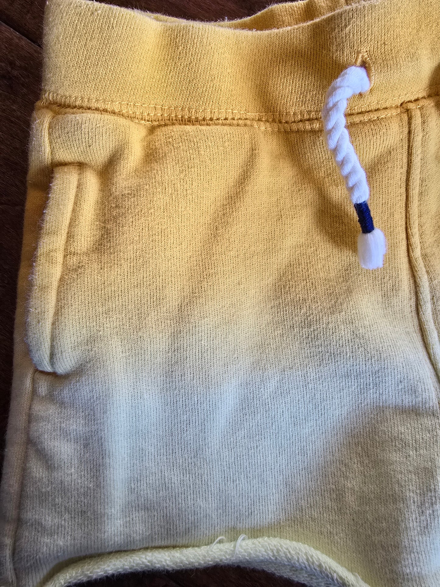 Peek Yellow Sweatpants Shorts-3/6M