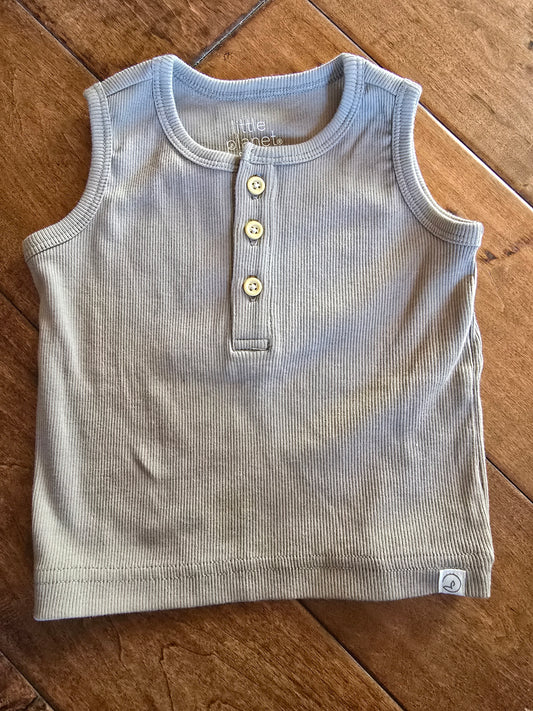 Cat&Jack Gray Knit Sweater Vest-3/6M