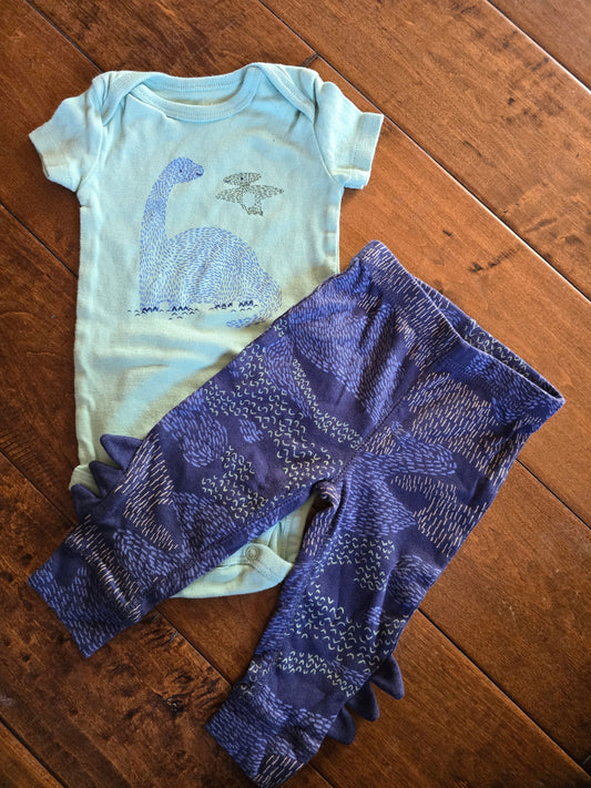 Carter's Dino Onesie and Leggings Set-6M