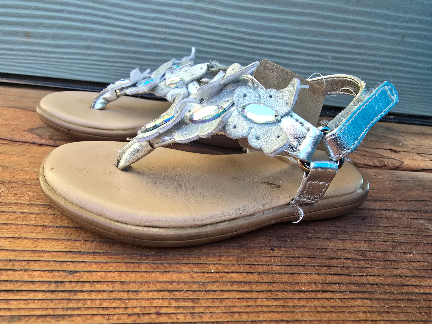 Wonderkids Silver Strap Sandal-5INF