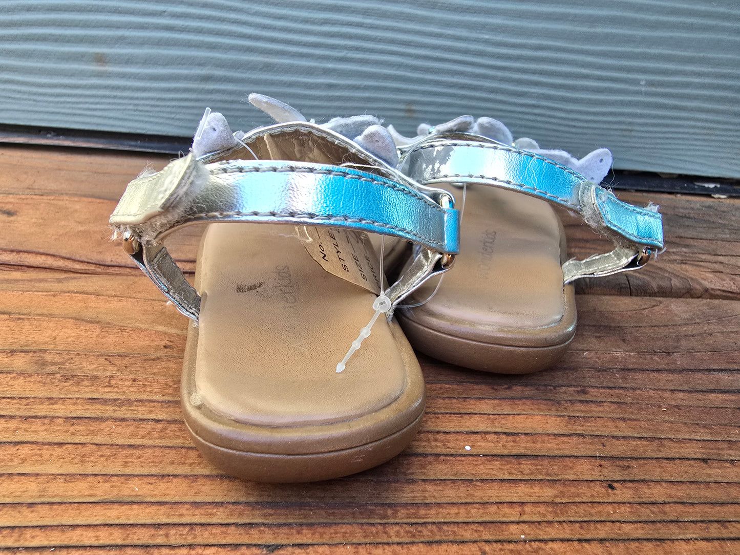 Wonderkids Silver Strap Sandal-5INF