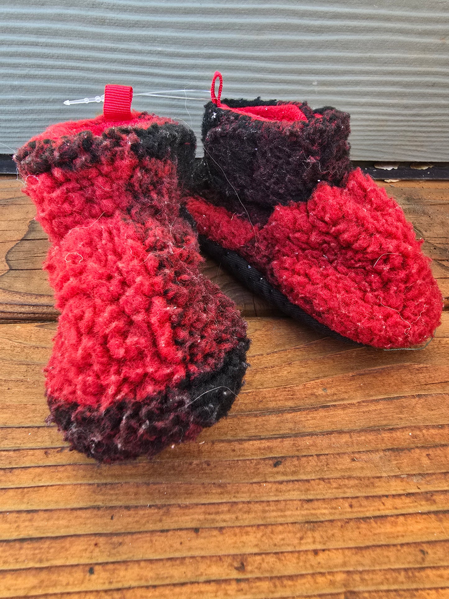 Buffalo Plaid Slipper Booties-1INF