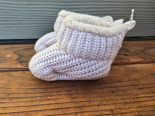 Knit Fleece Booties-1INF