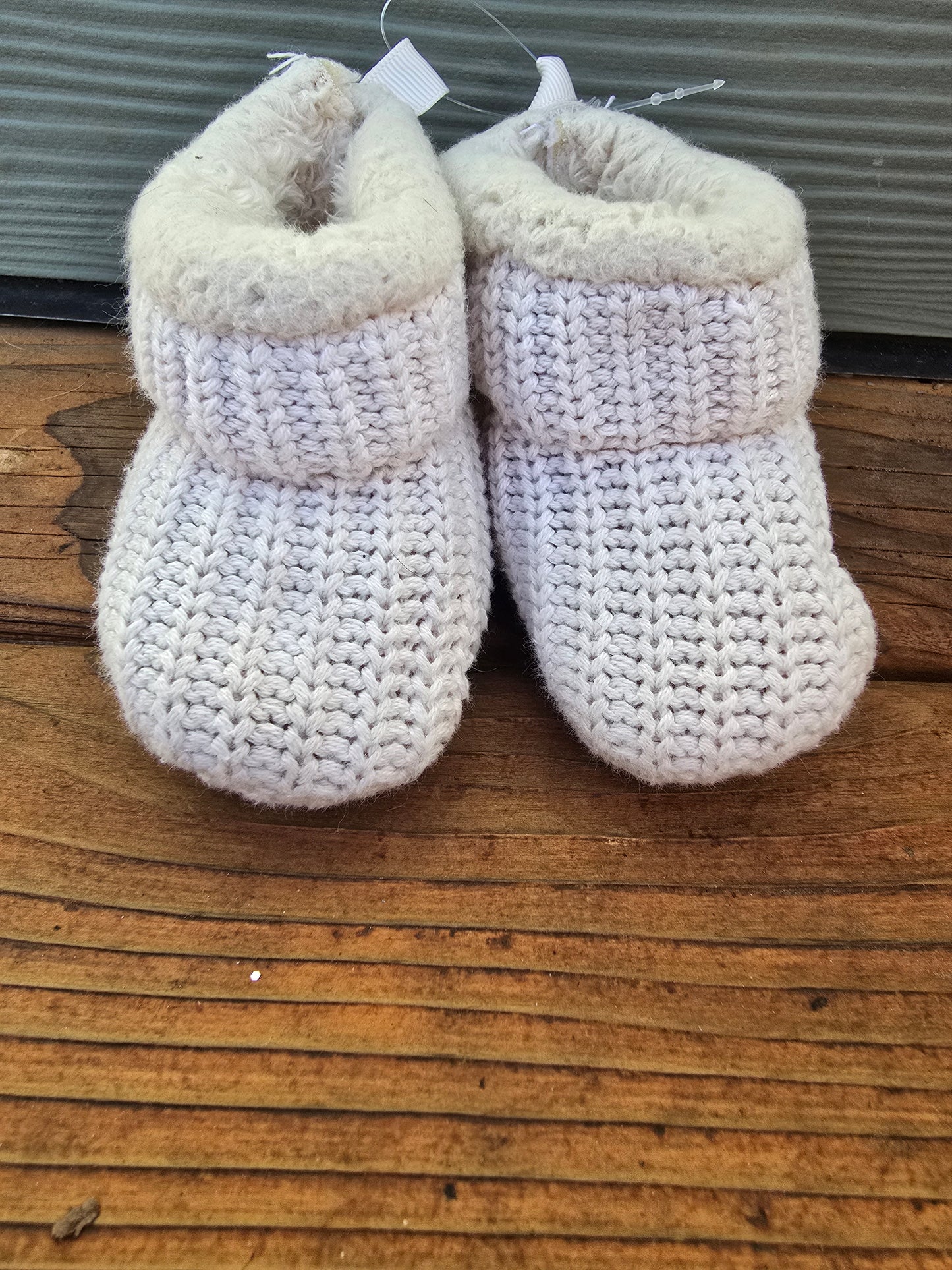 Knit Fleece Booties-1INF