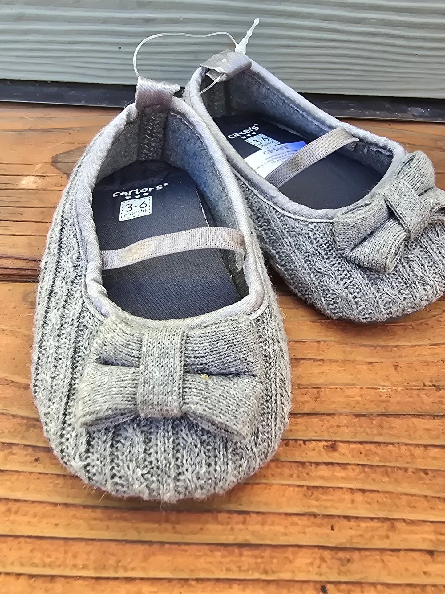 Carter's Gray Knit Flats-3INF