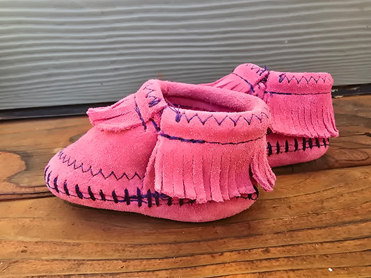 Minnetonka Pink Moccasins-1INF