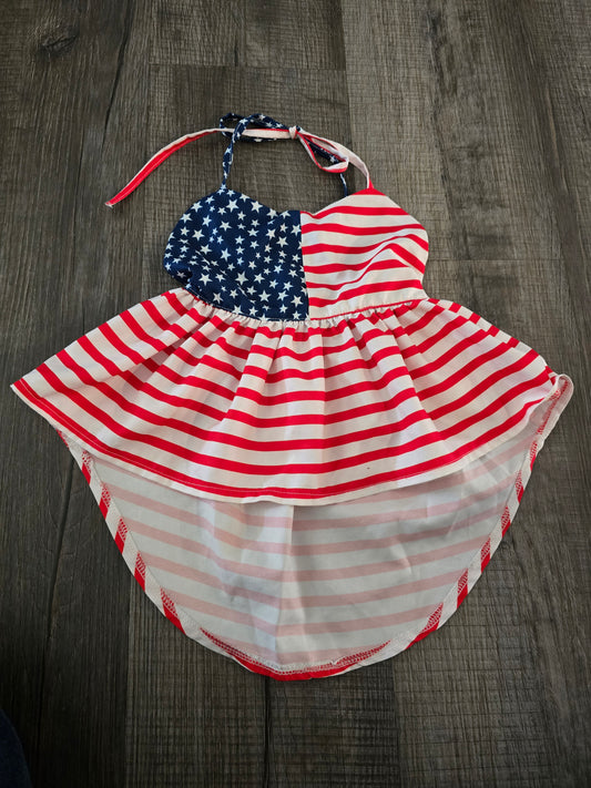 Halter-Top American Flag Shirt-1/2T