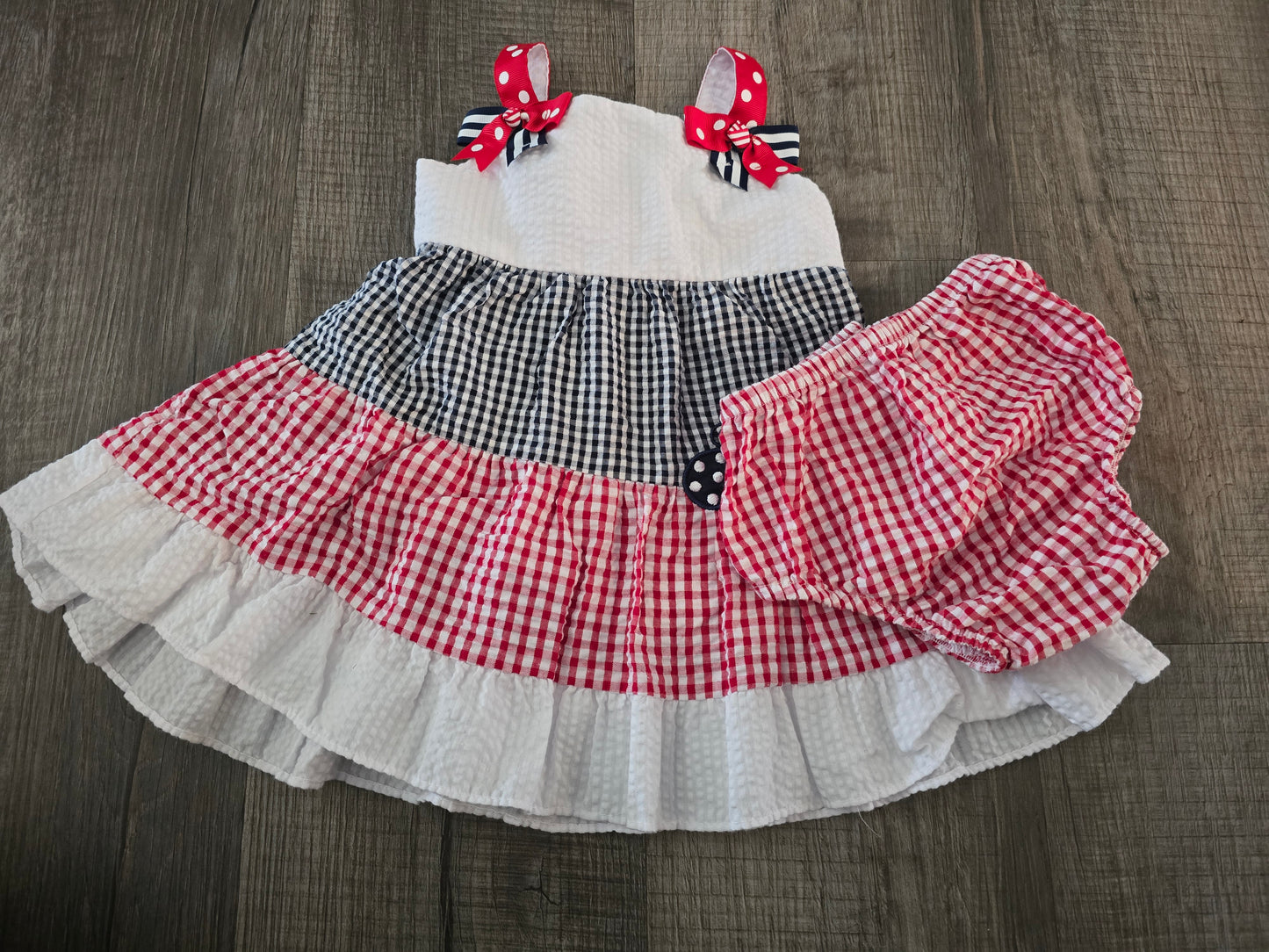 Emily Rose Two Piece Patriotic Dress-12M