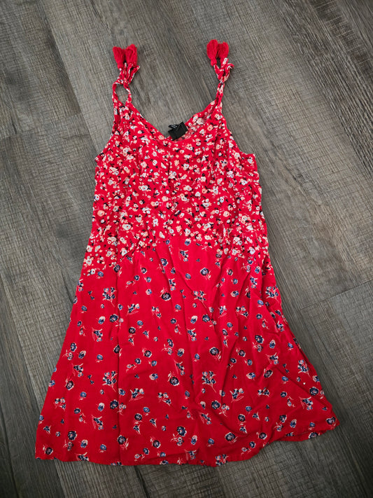 Art Class Red Floral Sun Dress-4/5