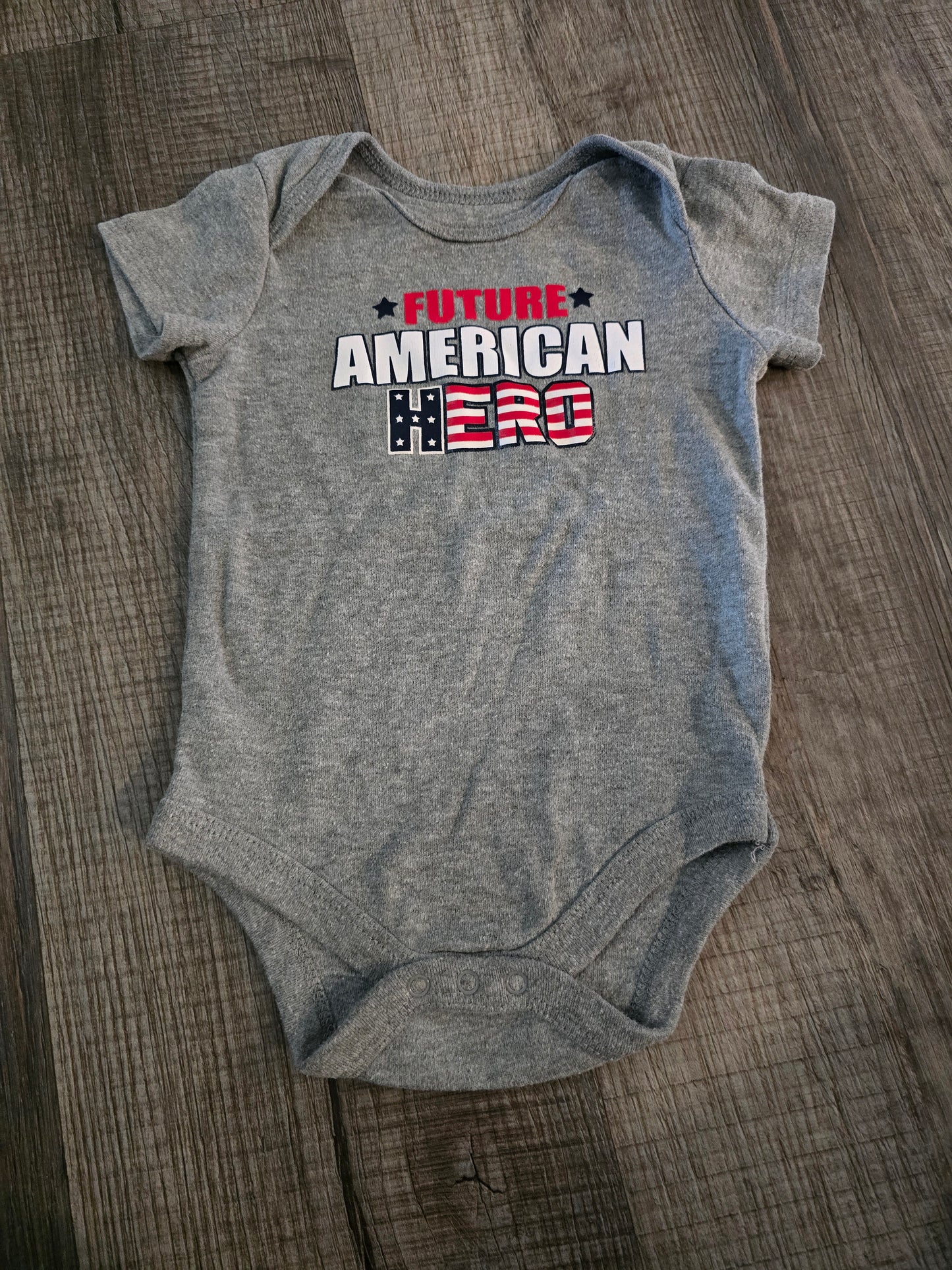 Celebrate Patriotic 'American Hero' Onesie-3/6M