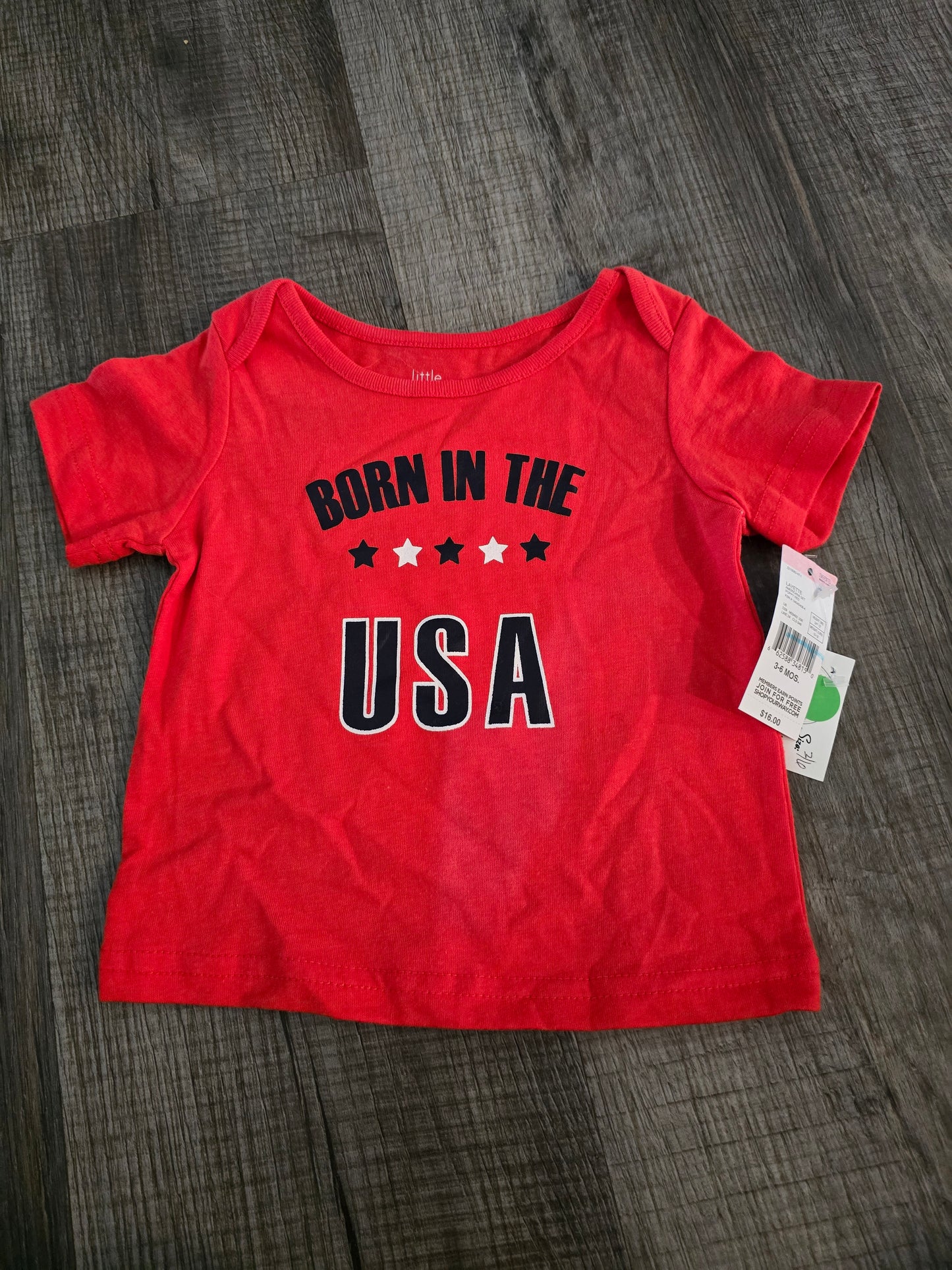 NWT Little Wonders USA T-shirt-3/6M