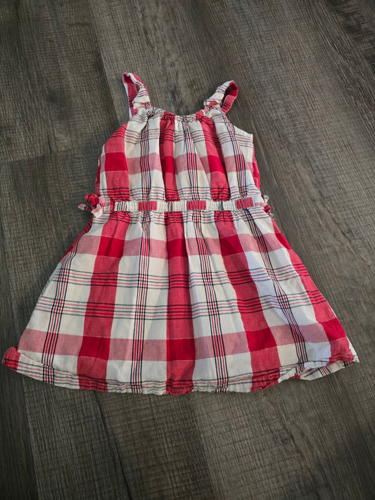 Baby Gap Red Plaid Dress-3T