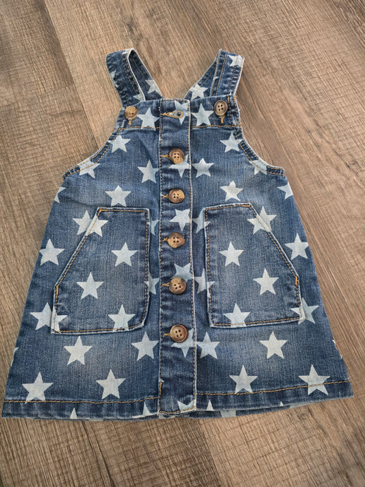 Wonder Nation Denim Button Down Dress-12m