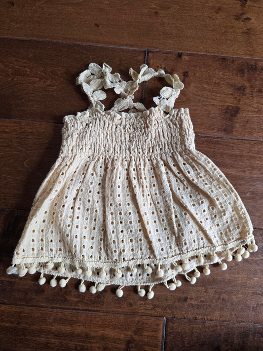 Boho Eyelet Dress-0/3M