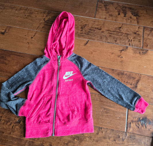 Nike Hot Pink Zip Up Hoodie Jacket-3T