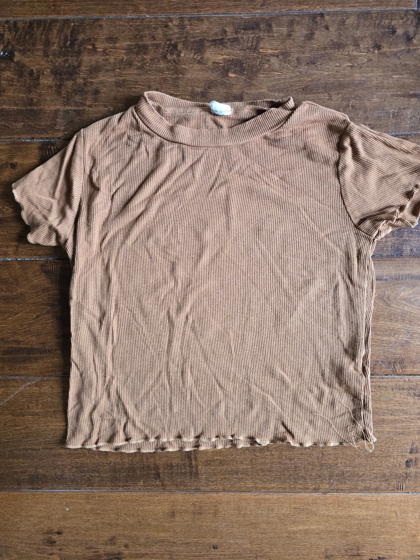 Brown Crop T-shirt-4T