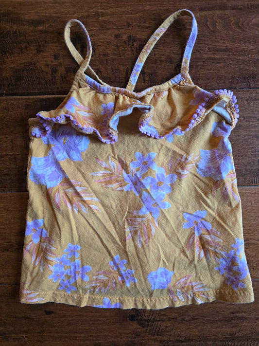 OshKosh Floral Mustard Top-4T