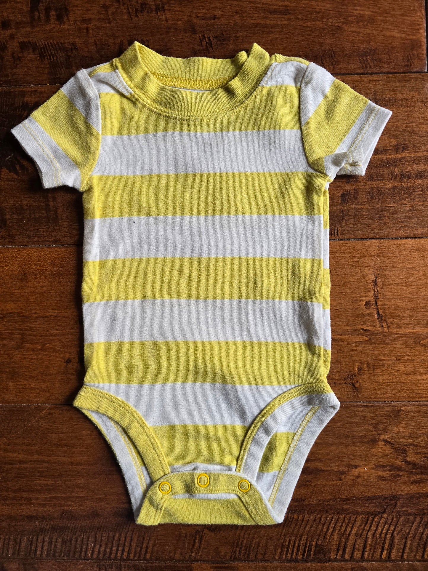 Carter's Yellow Stripe Onesie-3M