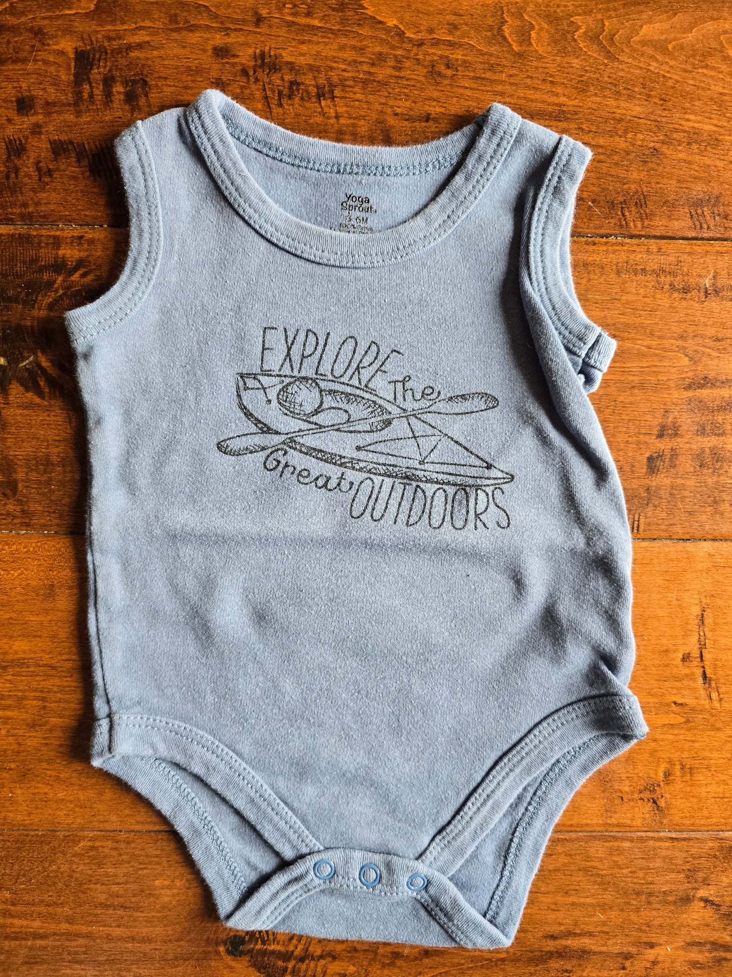 Yoga Sprouts Explore Tank Onesie-3/6M