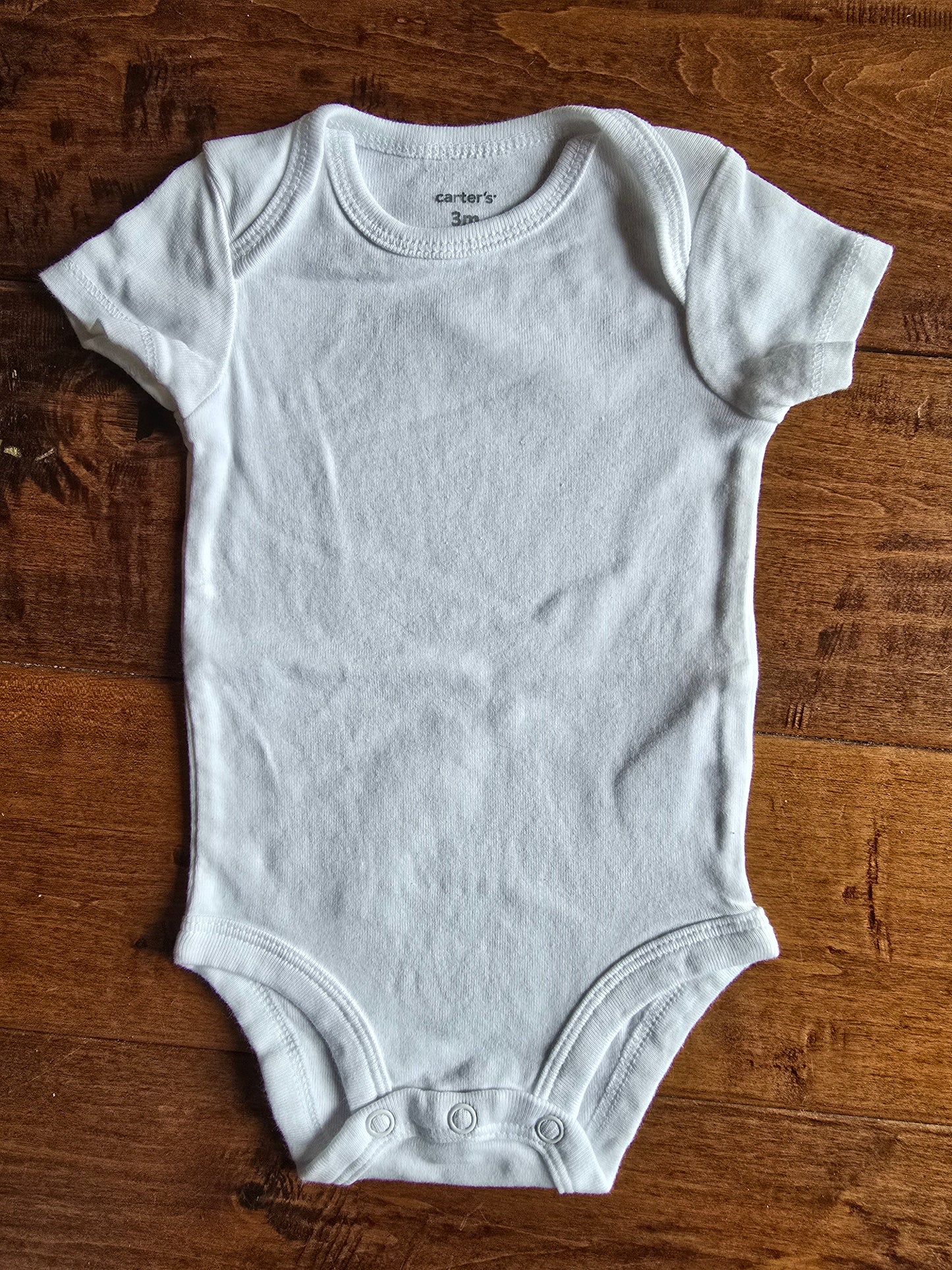 Carter's Basic White Onesie-3M