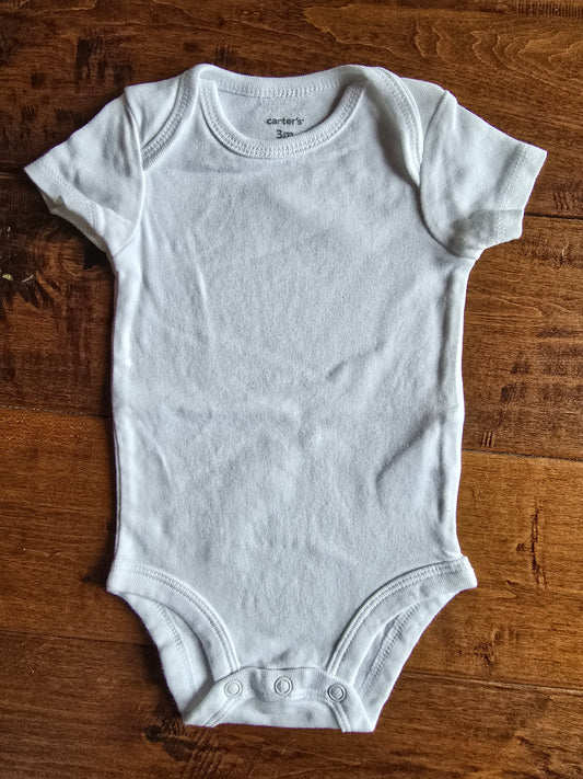 Carter's Basic White Onesie-3M