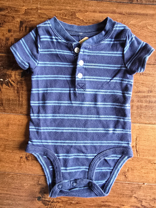 Carter's Button Stripe Onesie-6M